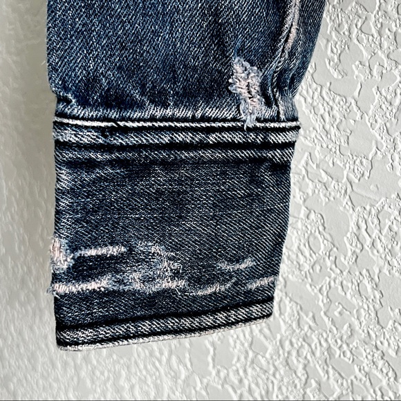 Twenty One Juniors Small Cropped Distressed Jean Jacket - Picture 8 of 8